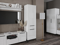 Пенал Кимберли  (Белый/Белый глянец)