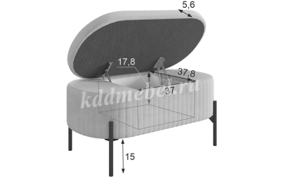 Пуф Винни (Галька велюр)