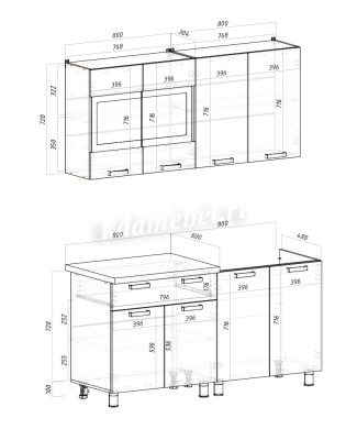 Кухня Крафт 1,6 (Крафт)