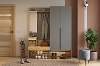 Прихожая К1 Баско (Графит/Дуб крафт золотой)