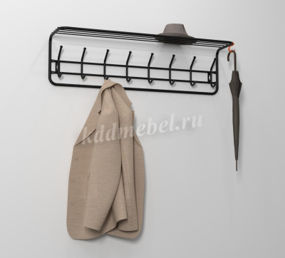 Вешалка с полкой ЗМИ 100 см (Черный)