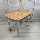 Стол обеденный ВВР раздвижной ЛДСП подстолье прямое (Дуб крафт золотой)