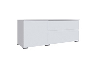 Тумба ТВ Плейона малая гостиная (Белый древесные поры)