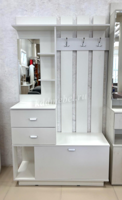 Прихожая Вега (Белый/Белый глянец)