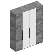 Шкаф 4-ств Лео-2 для одежды (Айрон рок/Софт айс)
