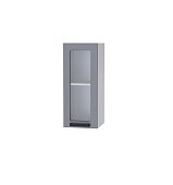 Шкаф верхний со стеклом 3ВС кухня Кампео (Белый/Мята-софт)