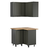 Кухня угловая Римини 1,0*1,0 м МДФ (Диамант серый)