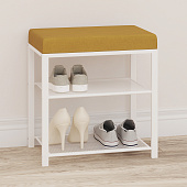 Банкетка Торонто-13S (Белый/Горчичный)