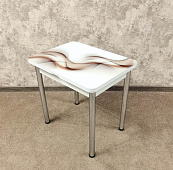 Стол обеденный Д29 раскладной (Волна 032/Белый)