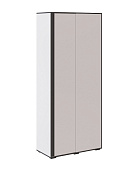 Шкаф угловой приставной Асцелла (Белый/Графит серый)
