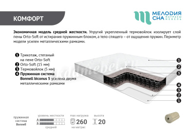 Матрас Комфорт 900*2000