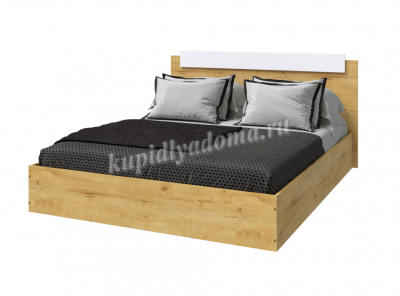 Кровать Эра 1.6 (Дуб вотан/Белый)