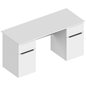 Стол письменный Вита 2-х тумбовый (Белый лофт/Софт айс)