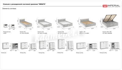 Комод 2д. Чикаго (Ателье светлый/Белый)