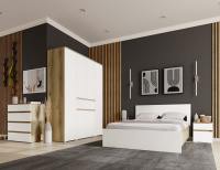 Тэкс спальня плейона дуб делано+белый Тэкс спальня плейона дуб делано+белый