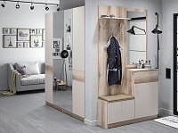 Шкаф Квадро для одежды ЛДСП (Дуб Делано/Дуб делано/Мускат)