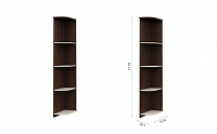 Стеллаж угловой Аврора (Венге/Дуб молочный) 