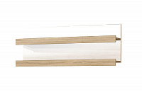 Навесная полка Соната НПС-1200 (Дуб сонома/Белый глянец)