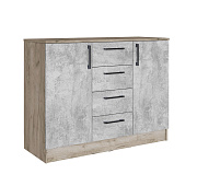 Комод Вегас (Дуб крафт серый/Цемент)