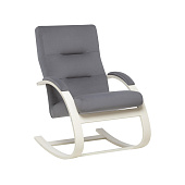 Кресло-качалка Leset Милано (Слоновая кость/Ткань велюр Серый V32)