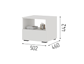 Тумба прикроватная Лаванда ТБ 01 (Шагрень белый) 